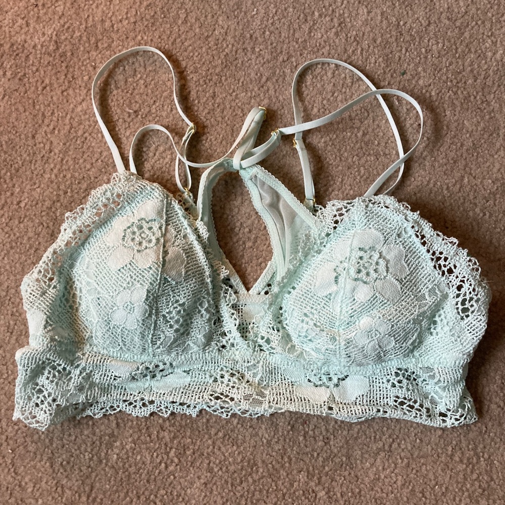 Aerie lace padded longline bralette